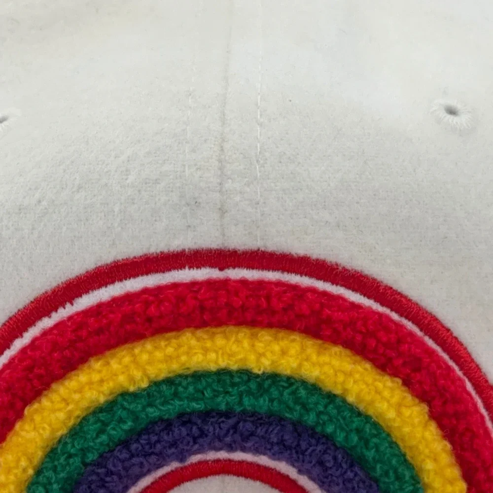 Insomniac EDC Snapback Hat Unisex OS Rainbow Chenille Patch Rave Flat Bill Cap